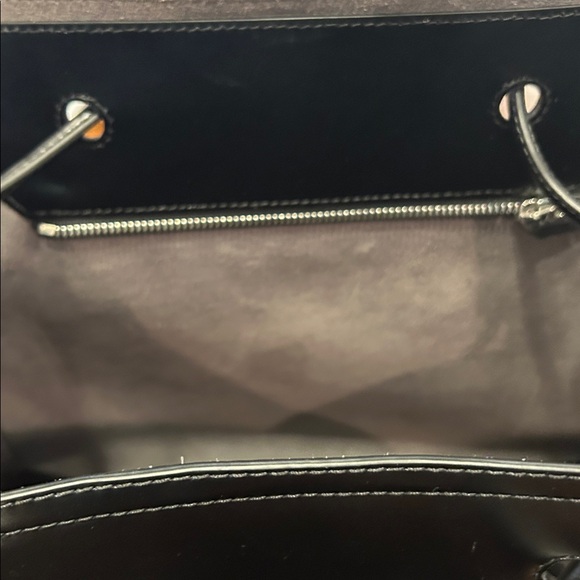 Alexander Wang - Black and Plum Leather Tote with Removable Clutch. - Picture 10 of 13